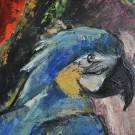Schilderij met papegaaien getekend S. Goetghebeur - detail 1